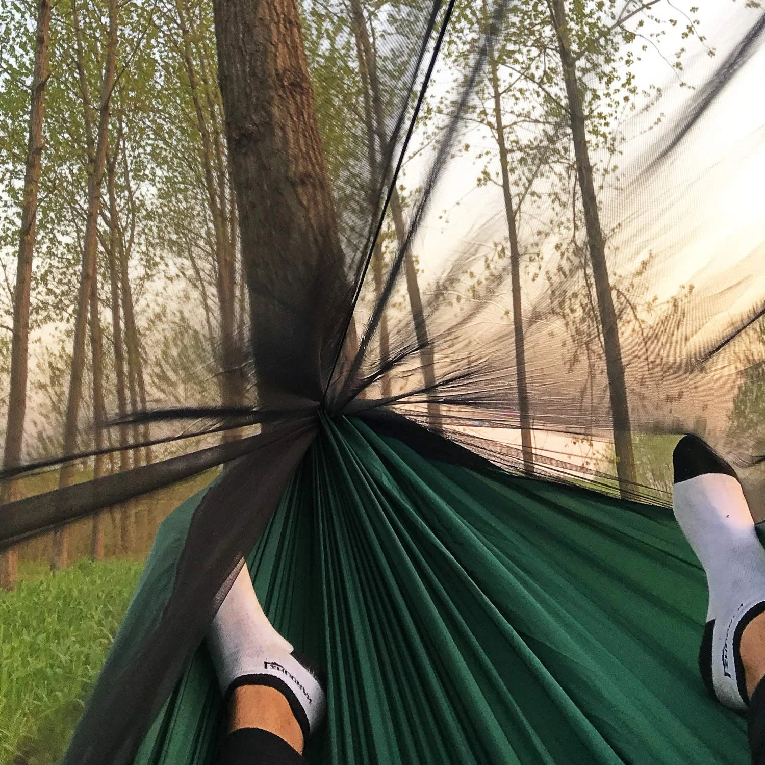 Premium Ultralight Diamond Bi-color Nylon Parachute Double Hammock USA Colorful OEM Logo Acceptable 300x200cm or Customer Size