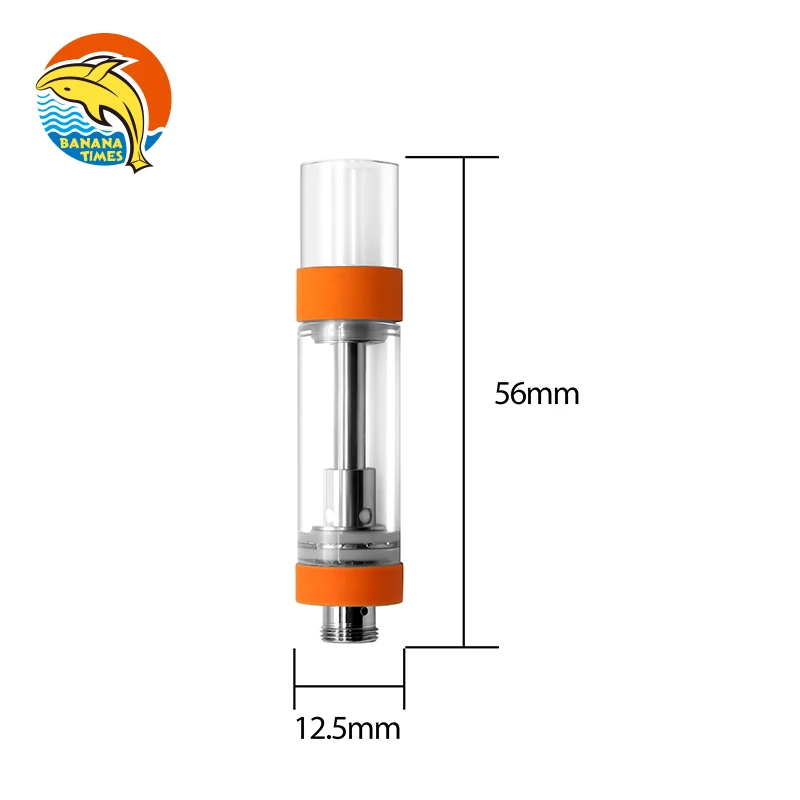 Bananatimes Wholesale Glass CBD Vape Cartridge 1ml Empty Ceramic Coil Carts with OEM Service