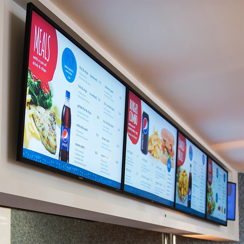 32 43 50 55 65 Inch Windows Wall Mounted LCD Digital Display Hd Lcd Digital Signage Shop Supermarket Advertising Display Indoor