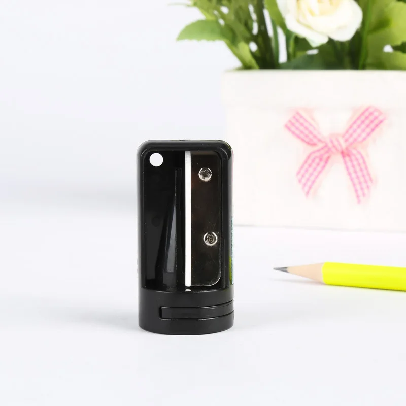 School Office Supplies Kid Stationery Gift Standard 1 Single Hole Beveled Mini Plastic Pencil Sharpener