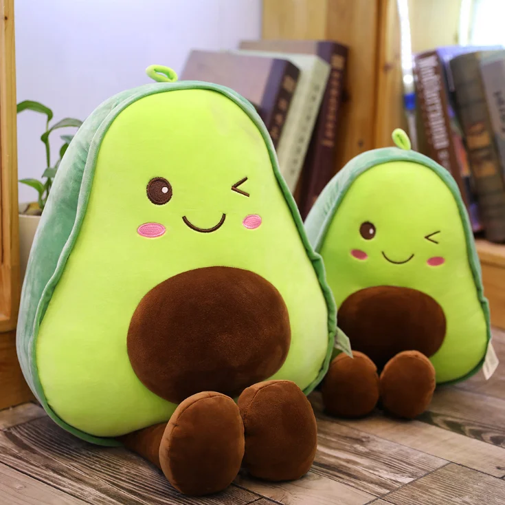 30cm Cute Soft Stuffed Avocado Fruit Plush Toy Cartoon Plant Avocado Plush Doll Boy Girl Anti-stress Pad Pillow Gift