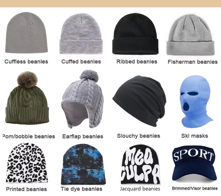 Wholesale New Design Adult Winter Warm Hats Lady Beanies Satin Lined for Women Men Knitted Satin Lined Beanies Hat for Daily Use