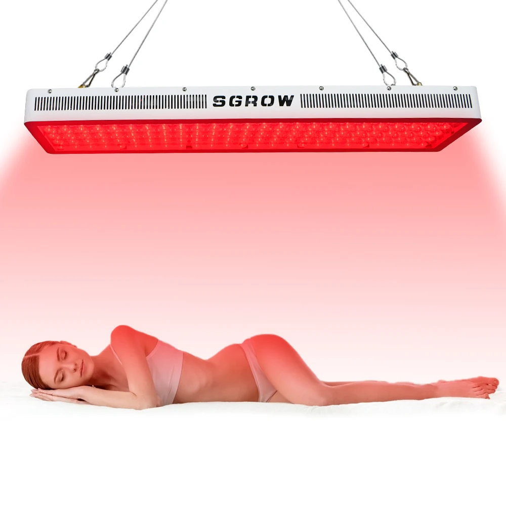SGROW CE уход за кожей VIG1000 LED Терапевтический Свет Двойные переключатели 660nm 850nm Sungrow красный свет терапевтическая панель для