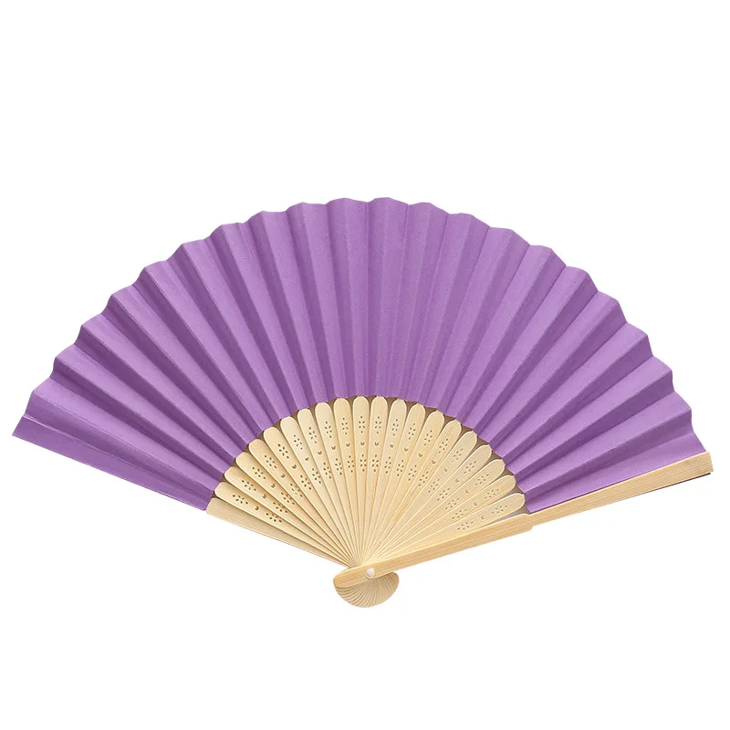
Hot Sale Ancient Style Solid Color Folding Fan Chinese Style Folding Fan Small Portable Fan 