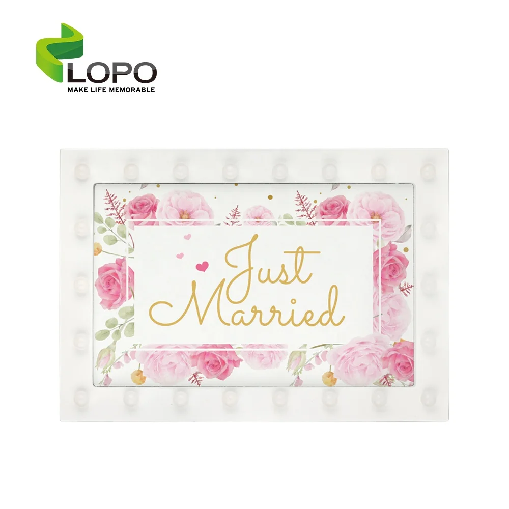 Lopo Party Frames Home Decor Wall Art Picture Frames Sublimation Light up photo box-20*30cm
