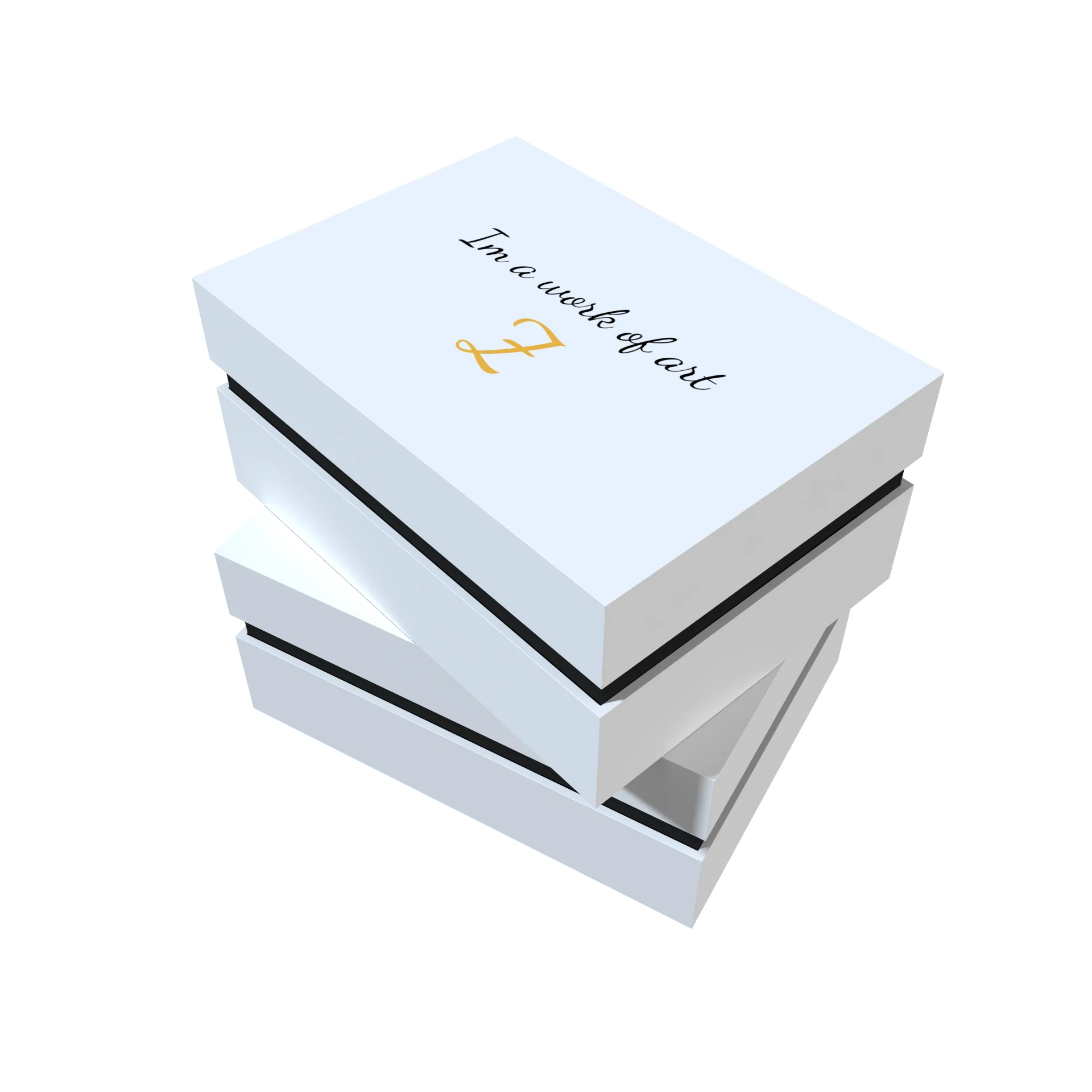 Custom Luxury High Quality Rigid Cardboard Packaging White Removable Lid Gift Boxes With Neck