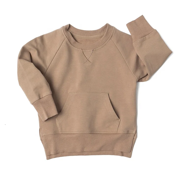 Custom Crew Neck Unisex Sweatsuit Sets For Kids 100% Cotton French Terry Fashion kids clothing hoodies sets