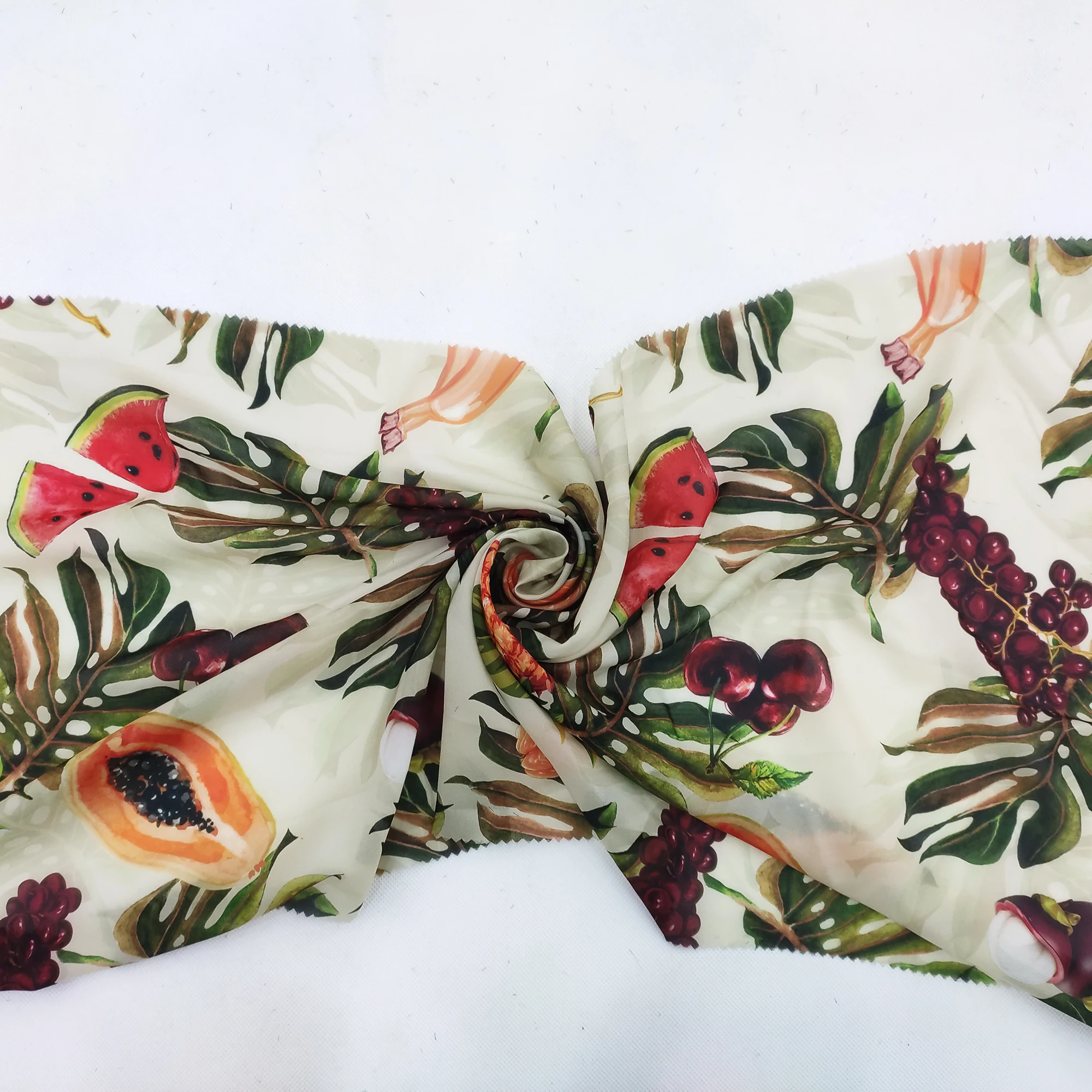 
Free sample available polyester chiffon print polyester fabric for curtain 