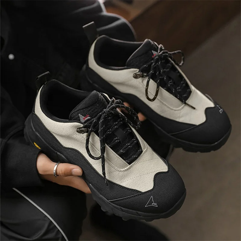 Dropshipping Custom Logo Leisure Men Casual Shoes Waterproof Rubber Sole Climbing Hiking Sneakers for Men