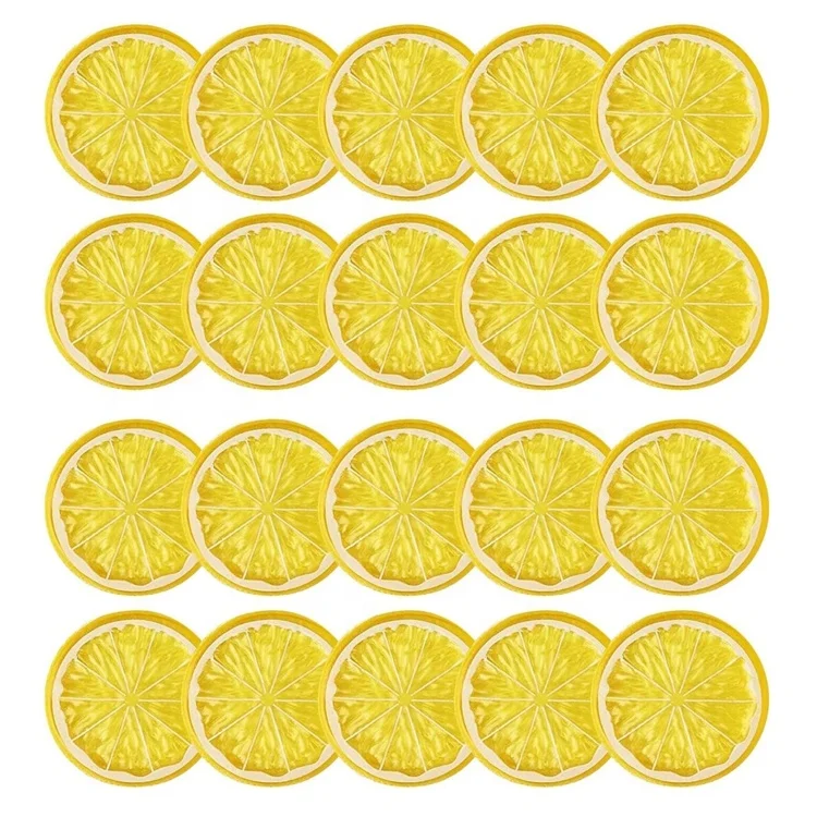 mini Simulation Fruit Lemon Slice Plastic Model Decorative artificial fruit slices for decoration