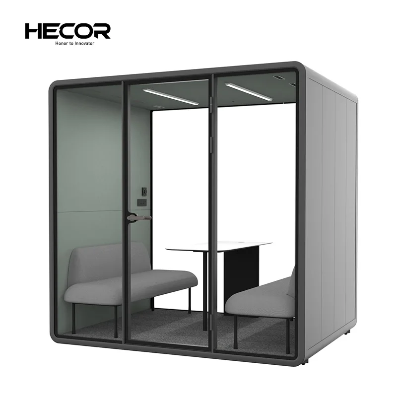 Acoustic Commercial Meeting Room Movable Silence Booth Office Pod With Ventilation System