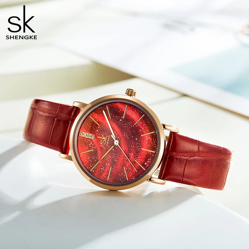 SHENGKE лидер продаж женские часы SK K0103L циферблат звездного неба роскошные наручные подарок для девушек китайский поставщик