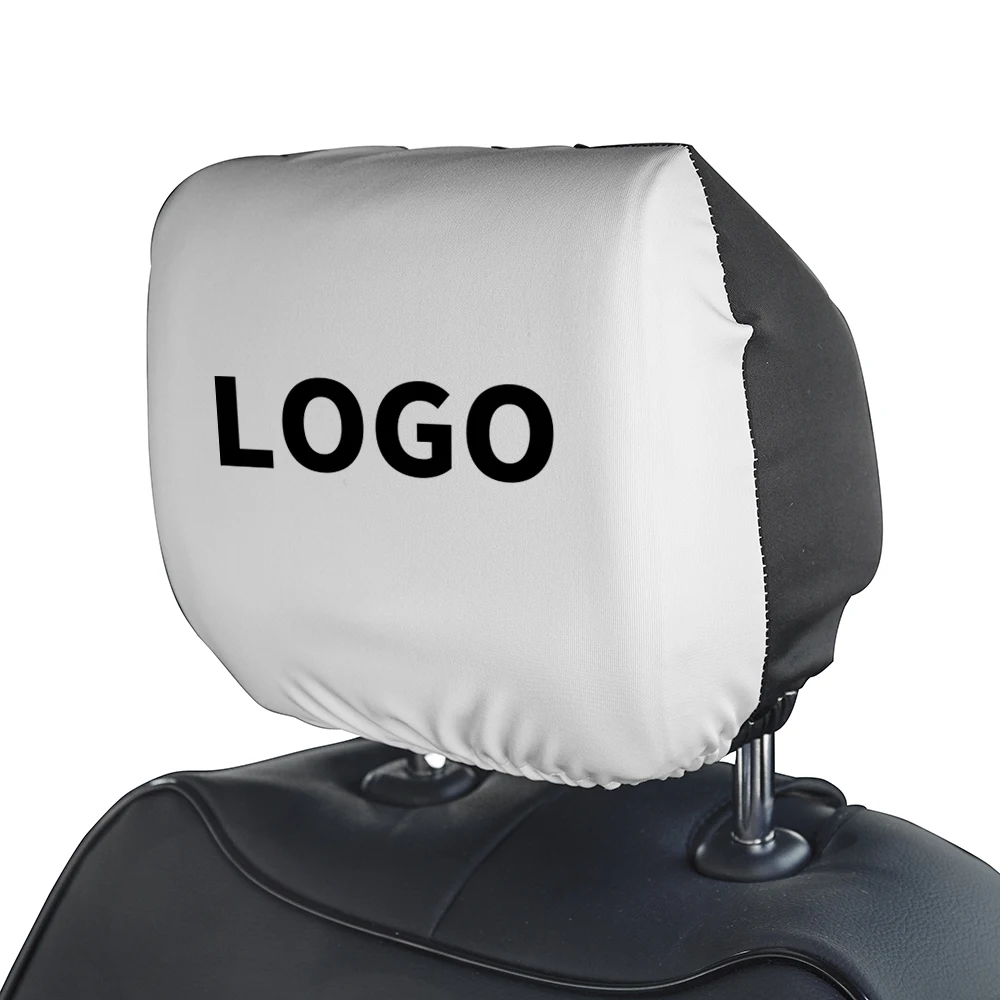 Custom Design Polyester Bus Diy Photo Print car seat headrest cover Sublimation Blank Car satin headrest cover
