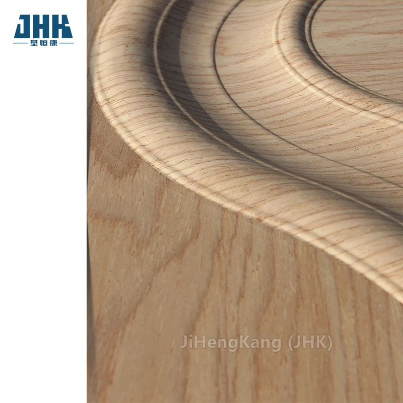 JHK-M01 N-red oak unfinished embossed raise panel Veneer interior wooden swing door modern wood door designs Good quality Modern