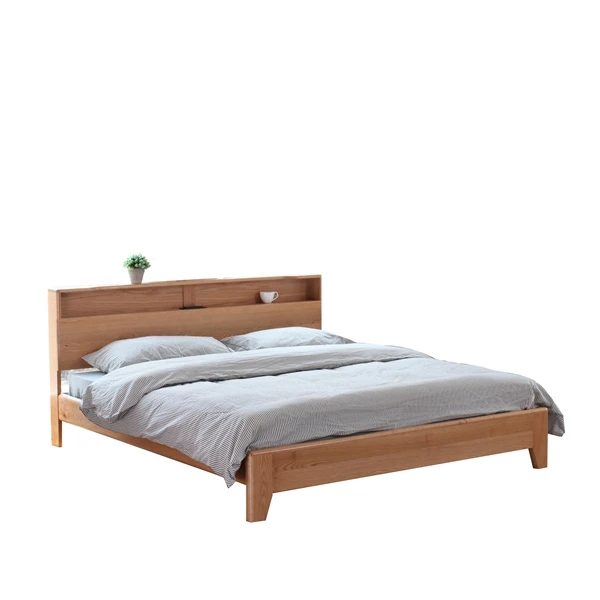 2022 новый дизайн Заводская поставка современная кровать большого размера из массива дерева с мягкой головкой для кровати мебель