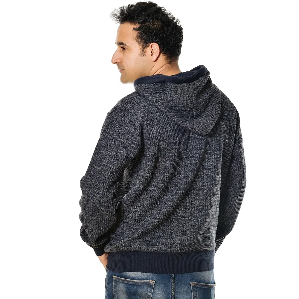 
Mens pullover hoodie long sleeve striped jacquard thick sweater men polyester sweaters 