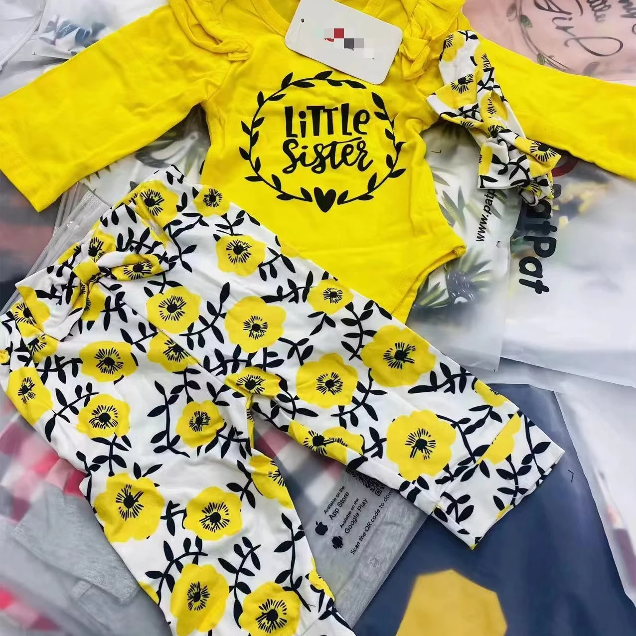 2024 Hly Wholesale stock  Kids Apparel For Summer Wear For 0~12 Year Old Girls Boys Children Mix Dress Pure Sets