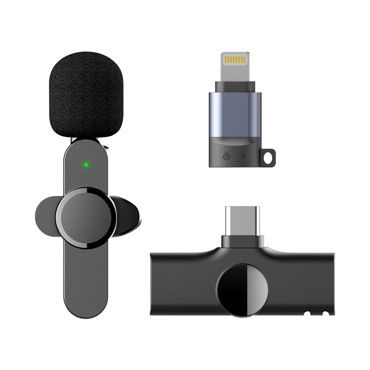 Петличный микрофон, беспроводной черный мини-микрофон с прямым подключением к сети, для прямой трансляции, Youtuber