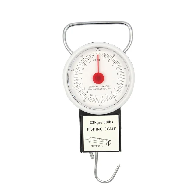 X644B Factory Direct Portable Fishing Weight Measure Tape 50LB/22KG Hanging Fish Scale