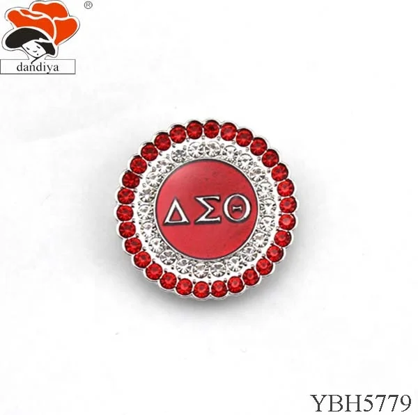XHO  CHI ETA PHI green round brooch ON RHINESTONE   Greek Sorority &Fraternity products