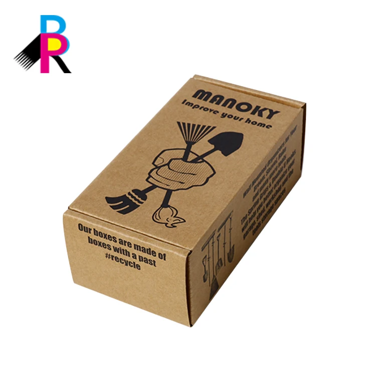 Коричневая бумажная печать Krafte, оптовая продажа, индивидуальный дизайн, коробка для уборки дома
