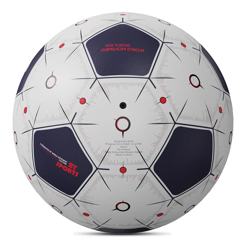 High Quality Size 5 PU Thermal Bonded Football with Butyl Liner Customizable Low Quantity for Sports and Training