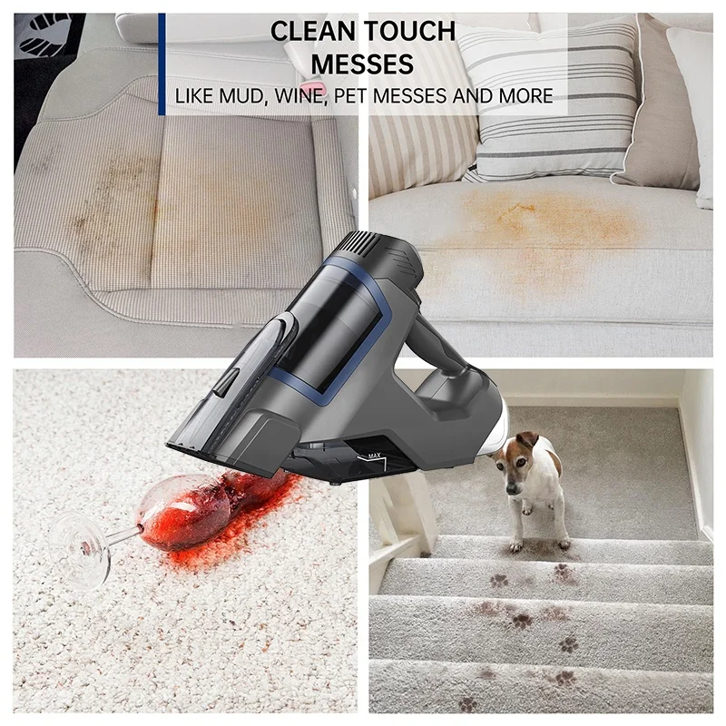 Professional upholstery portable vacuum cordless sofa carpet cleaner wet dry carpet cleaning machine