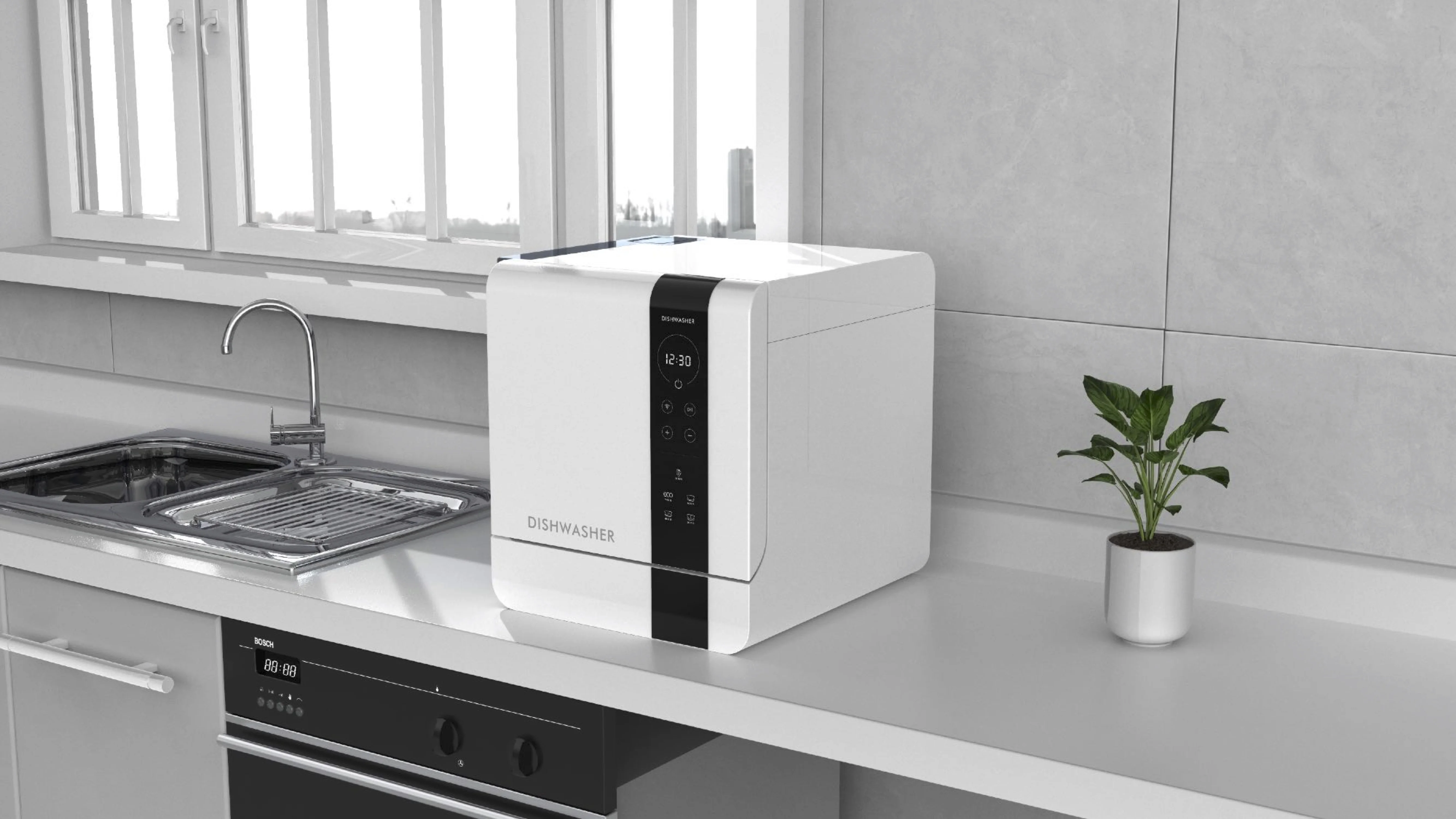 6sets mini Dishwasher/Portable dishwasher/Dish washer with LED Display