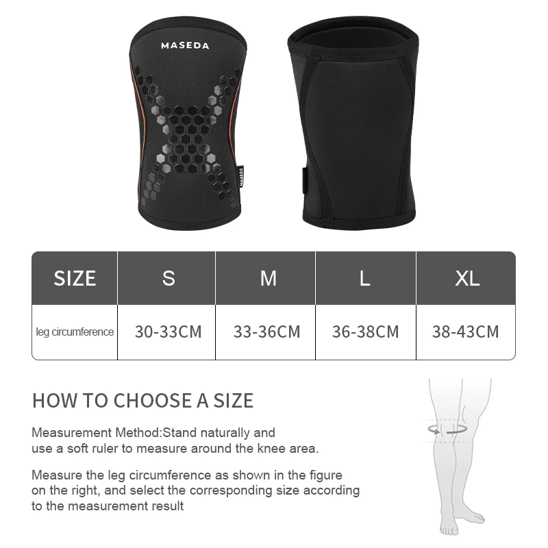 KS-2226# SCR SBR 5mm Or 7mm Weightlifting Knee Sleeve Anti-Slip Compression Powerlifting Neoprene Knee brace
