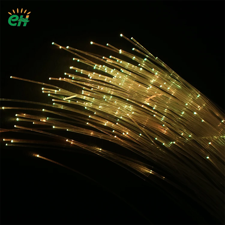 Factory roll hot sale 2mm led color change end emit PMMA fiber optical cable