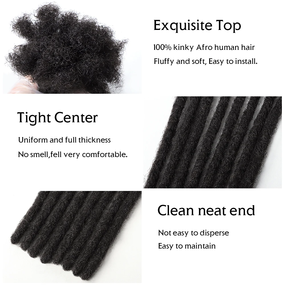 Vastdreads hot sale hair extens dread human hair loc extensions 0.6 dread locks natural dread extens