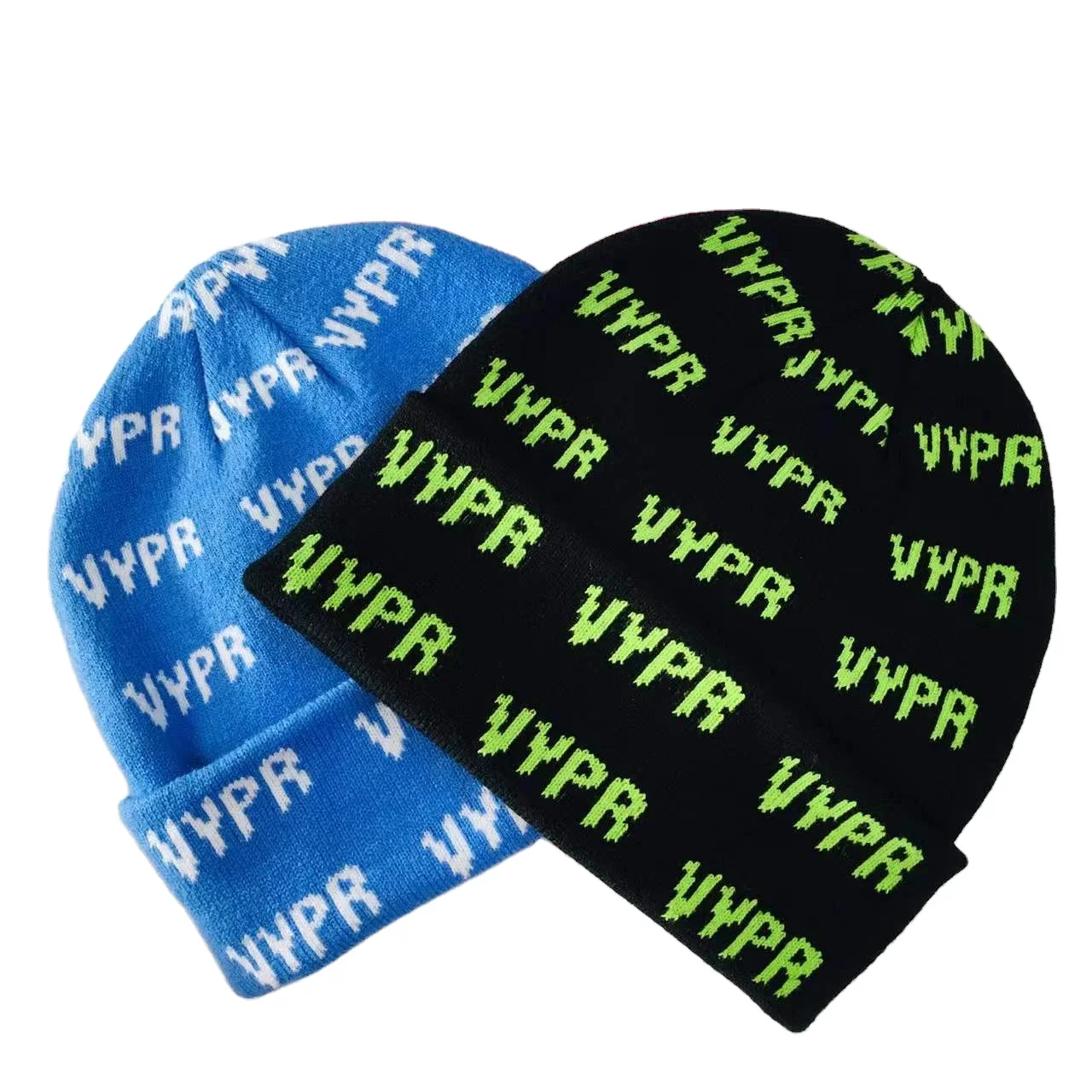 Knit hat with woven label fisherman hat customised beanies custom logo jacquard beanie with embroidered patch custom