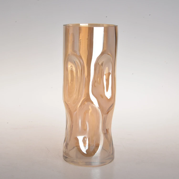 new arrival custom logo design cylinder different sizes glass flower vase in