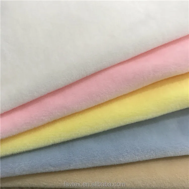 100% Polyester Minky Ef  Velboa Plush Fabric