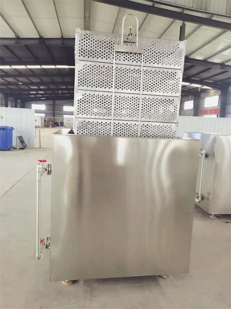 industrial steam fast boiling hanging discharge sweet corn cooking pot set machine