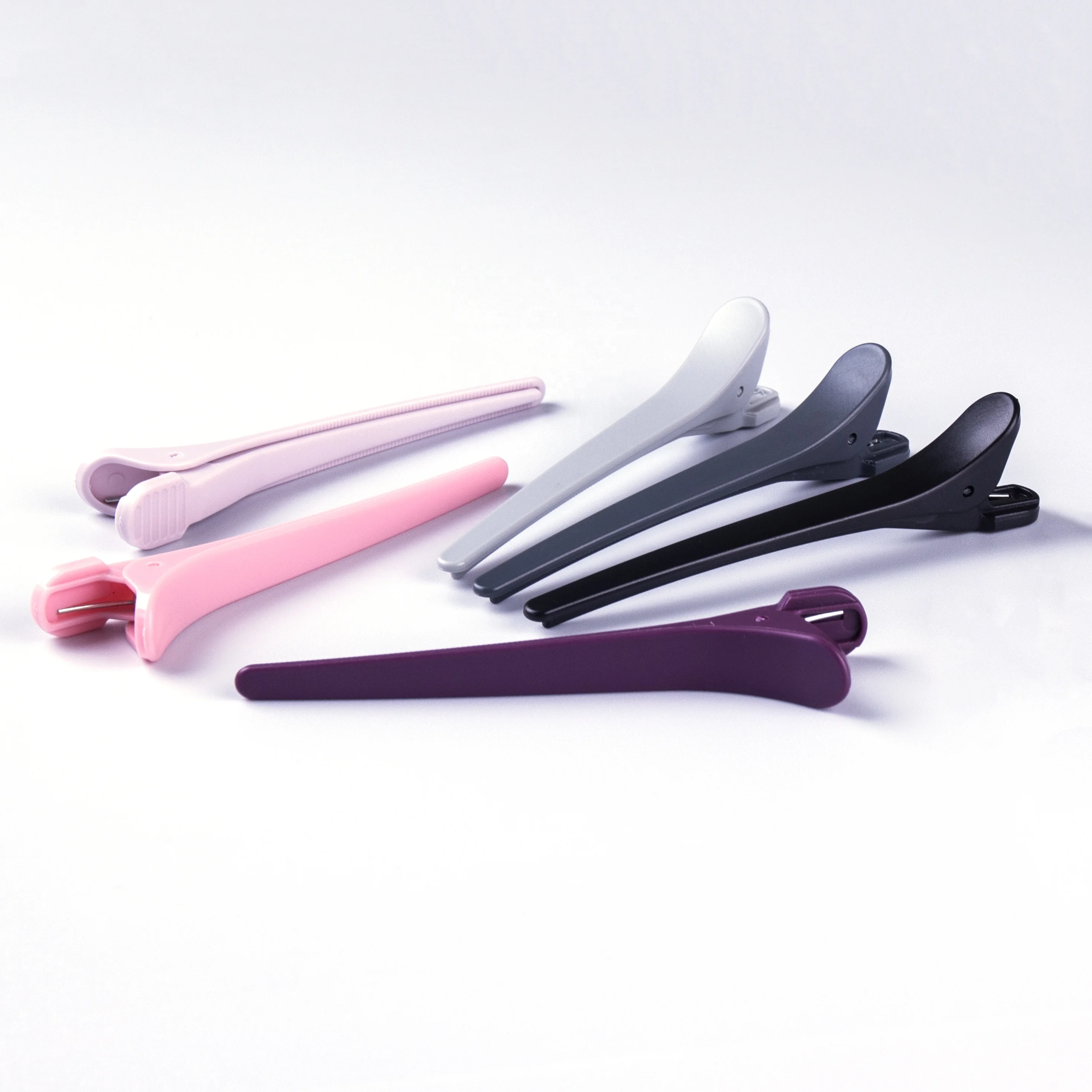 Best Selling Plastic Spring Assorted Colors Duckbill Hair Clip For Girls