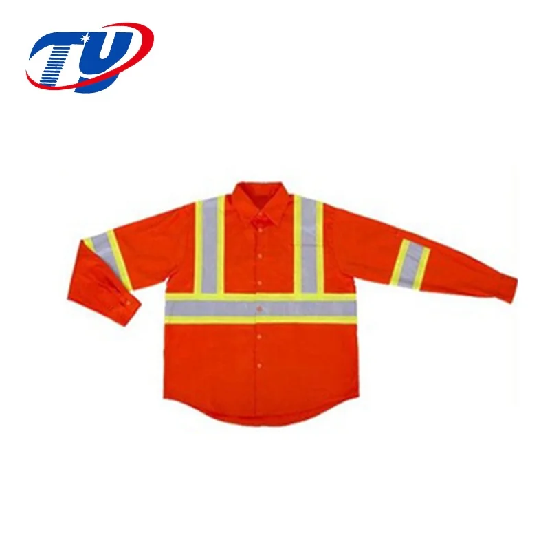 Long Sleeve Hi Vis Reflective Road Safety T Shirt Men Yellow Polo Cheap Orange Strap Logo Glory Color Tape Feature Navy Material