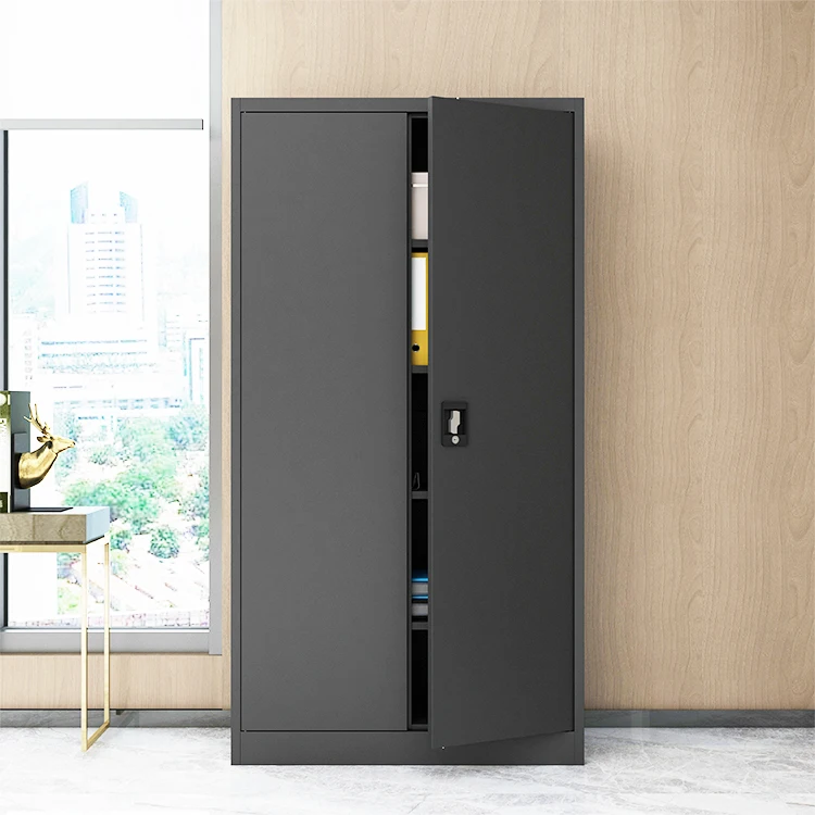 Multipurpose 2 Door Metal Filing Cabinet/2 Door Steel File Storage Cabinet with 4 Shelves