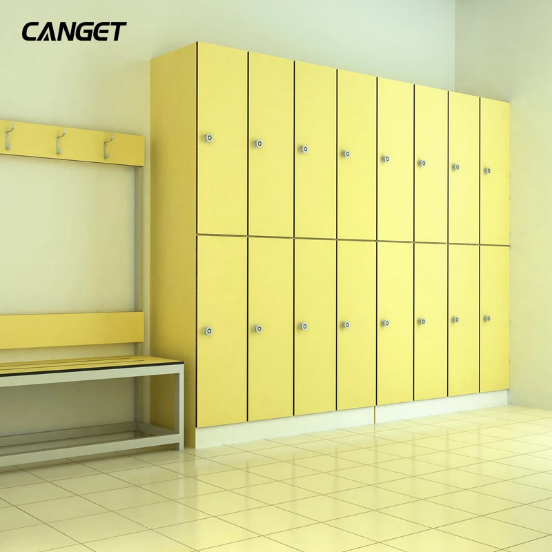 Waterproof solid phenolic HPL closets locker