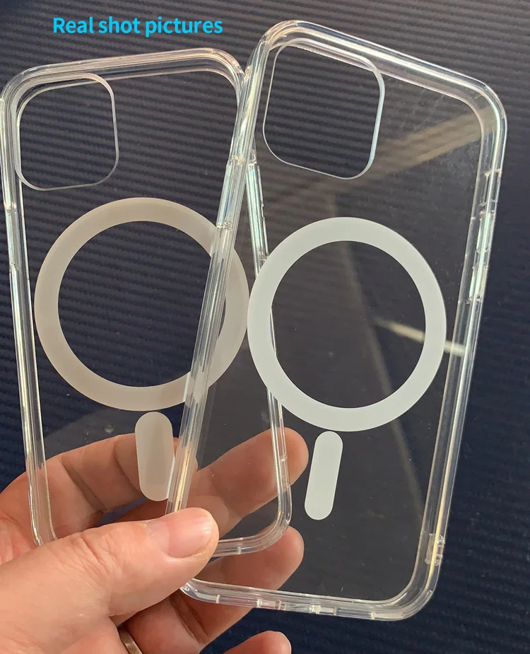  Прозрачный чехол из ТПУ и поликарбоната для сотового телефона магнитный iPhone 12/ 12 Pro/12 Pro Max