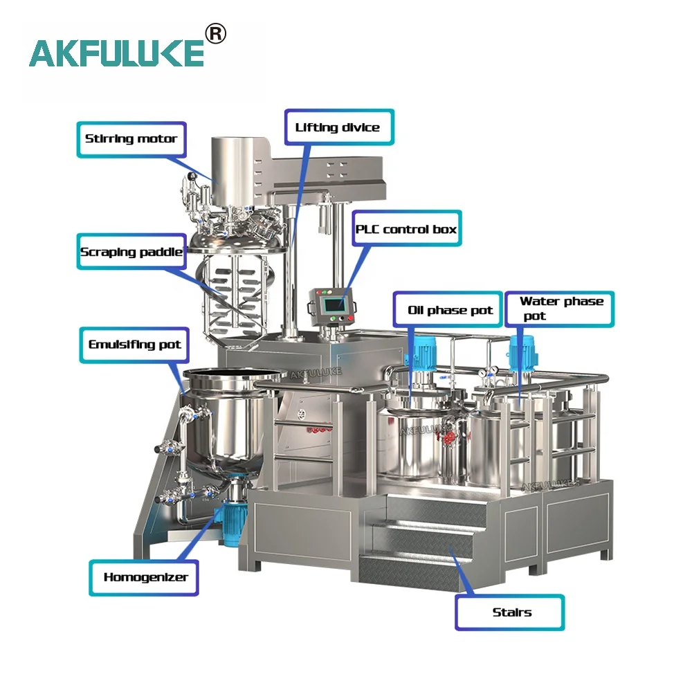 FME Soap making machine emulsifying mixing vacuum mixer and emulsifier
