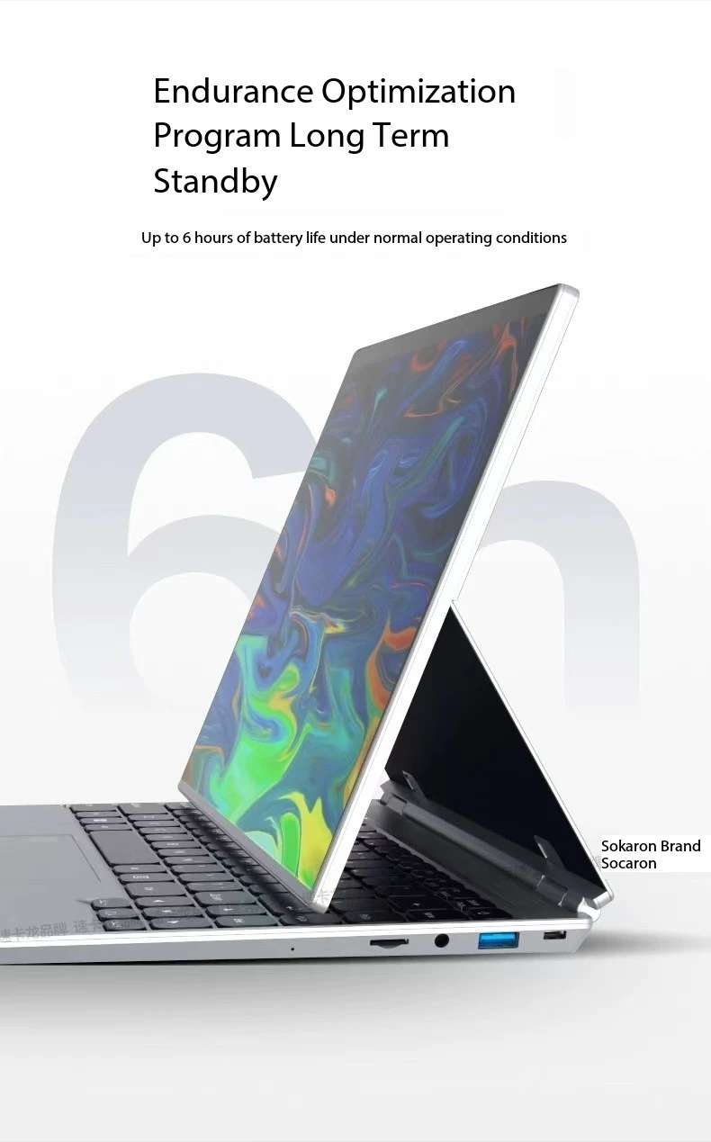 14-Inch Touch Screen Foldable Laptop with Intel Graphics SSD Hard Drive IPS Panel English Keyboard Metal Body New Product