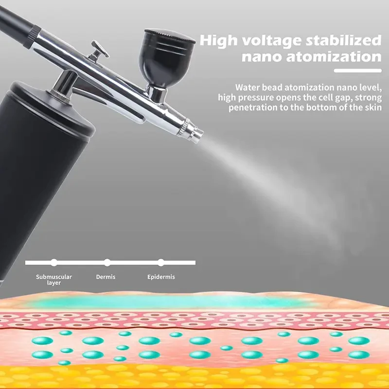 2024 Custom New Makeup Airbrush Machine Spray Gun Facial Airbrush Set Nail Airbrush For Make Up Nail Art Paint