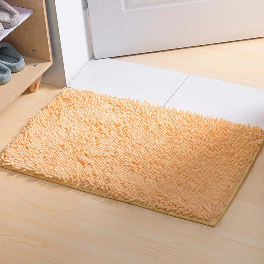 Super Absorbent Floor Mat Chenille Bathroom Rugs Soft Quick Dry Anti Skid Bath Mats For Bathroom Non Slip