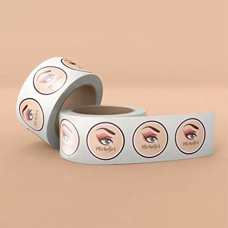 Custom CMYK Printing Sticker 157g Artpaper Material Eco Friendly Paper Label For Perfume Bottle Plastic Jar Paper Box