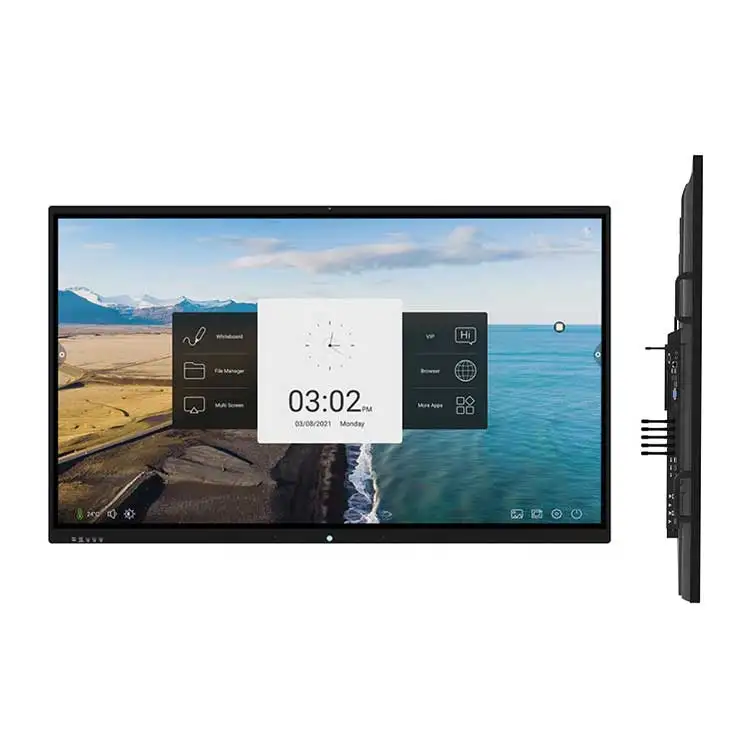 65 75 86 100 inch 4k Windows 10 Android 8.0 Interactive flat panel with camera and Mic