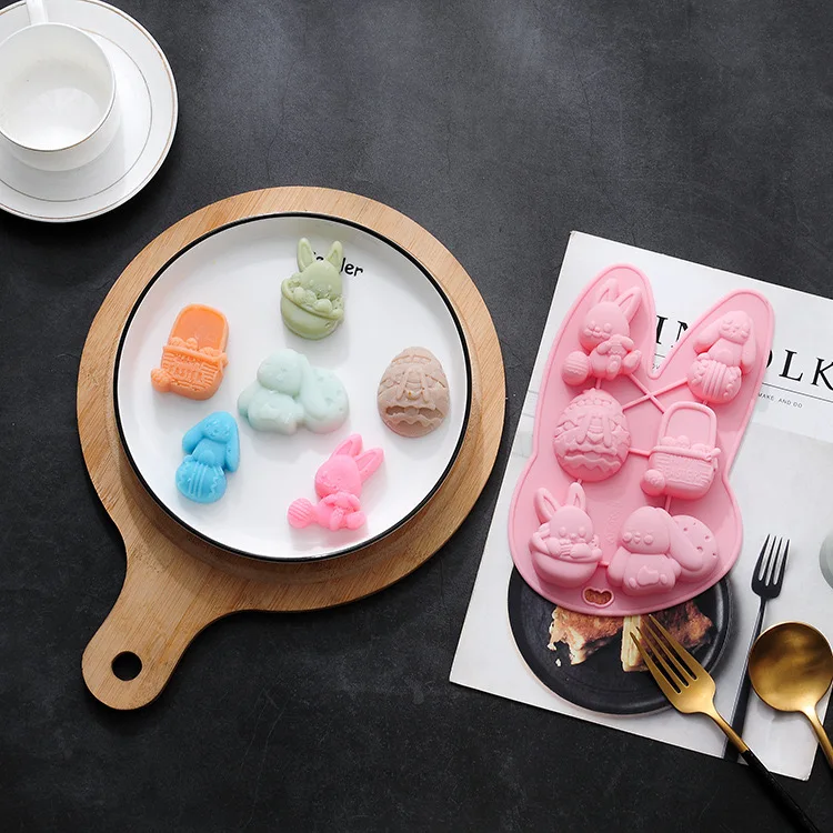 Egg Shaped Mold Baking Pan Resin Cake Chocolate Mold Easter Egg Silicone Bunny Silicon Molds for Chocolate