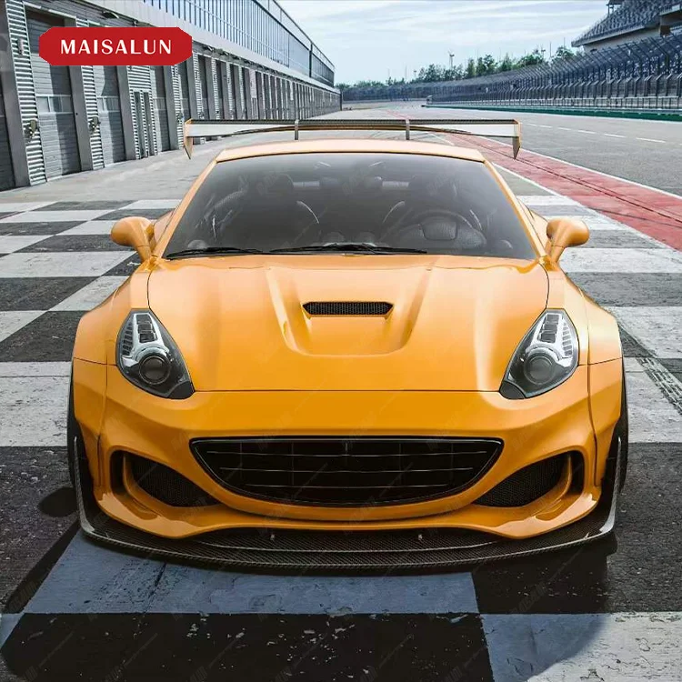 High performance! Dry Carbon Fiber SD Style Wide Body kit For Ferrari California Front Lip Rear Diffuser Side Skirts Spoiler