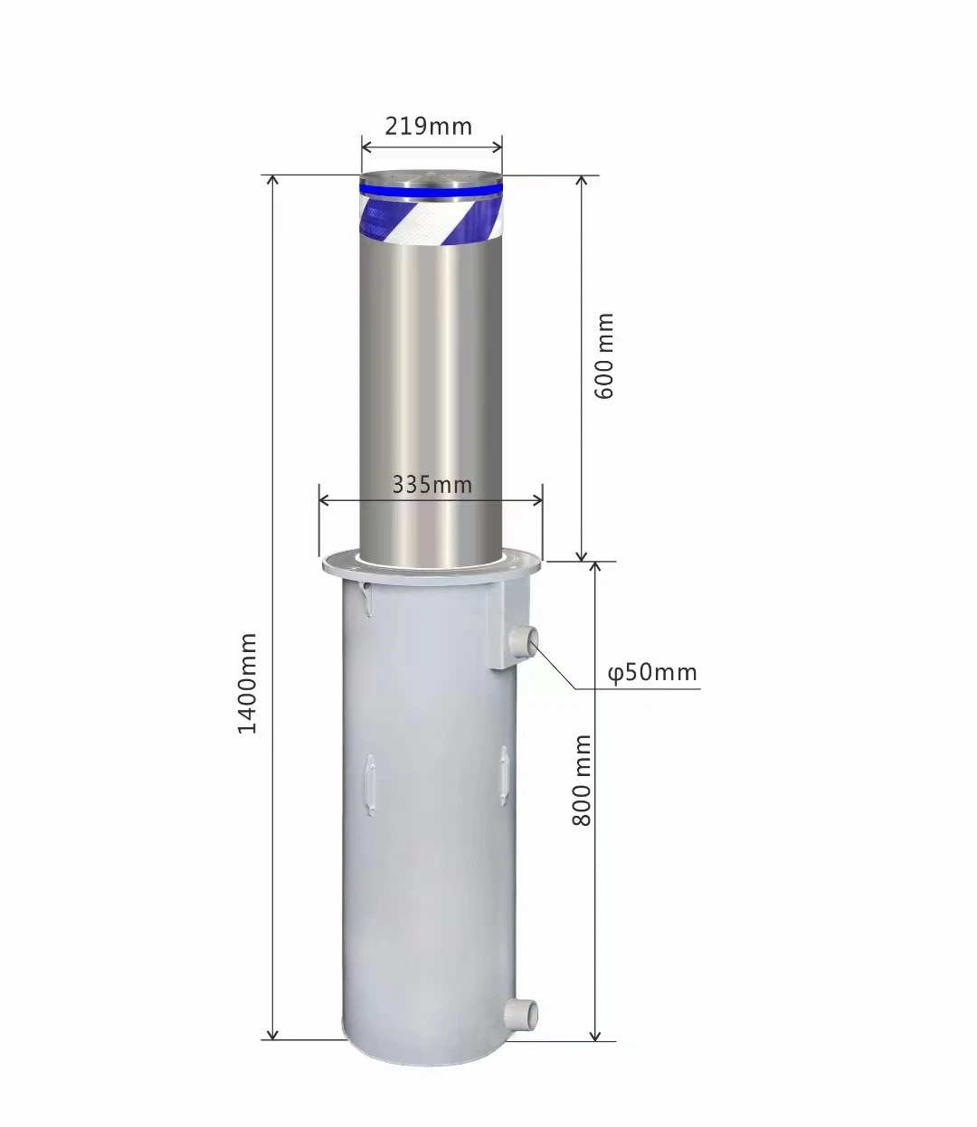 ANT Factory price Anti-terrorist Automatic Rising Hydraulic Bollards Systems For Access Control