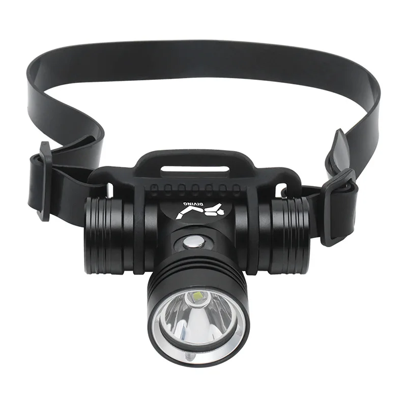 XM-L2 1000 Lumens 60m Depth Under Water Underwater Photography Video Fill Light LED Diving Headlamp with Power Display